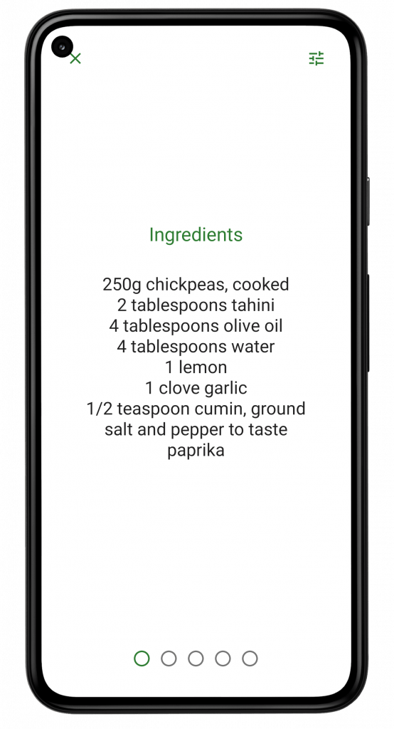 The cooking assistant in the Broccoli recipe app